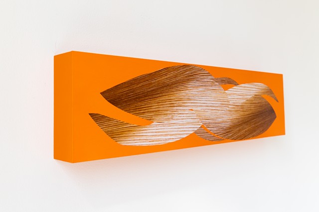 Sheath Abstraction on Orange - Side View