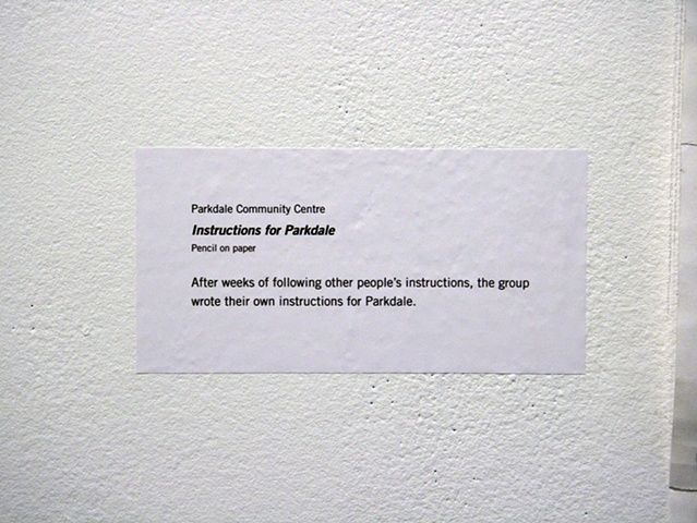 A Child's Crash Course in Fluxus
Instructions for Parkdale