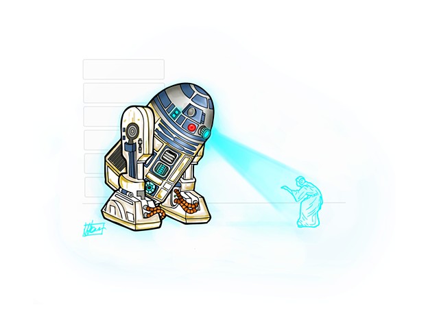 R2D2/ Leia Hologram