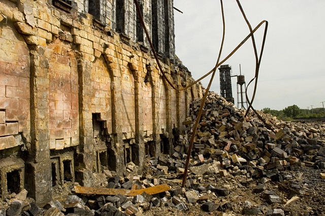 Ruins of old steel and coke plant in the Calumet region of Chicago