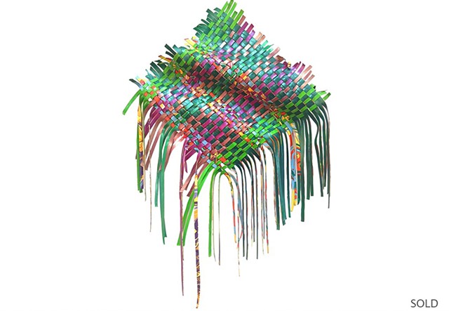 Woven paint threads by Julee Latimer
