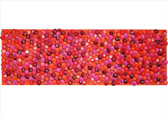 Engaging dimensional paint petals in vivid hues by Julee Latimer