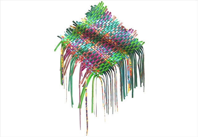 Woven paint threads by Julee Latimer