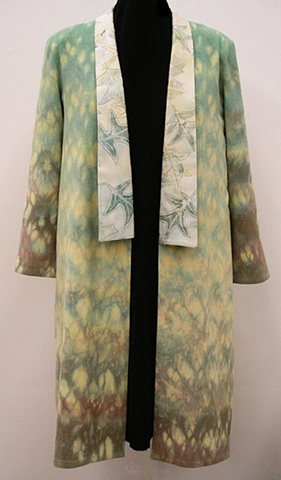 hand-dyed evening coat