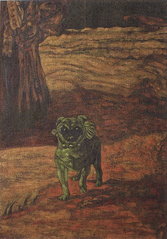 Artist's Dog (Pugnacious) Source: Francisco de Goya, "The Marquesa de Pontejos,1786, National Gallery of Art, Washington DC.