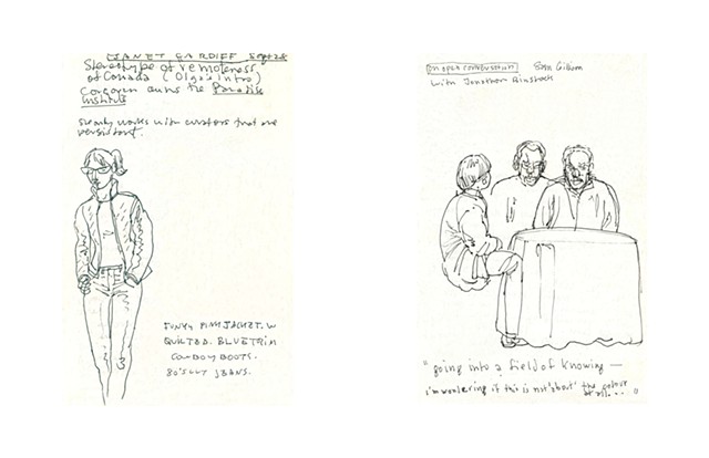 Pages 14-15, Janet Cardiff, September 28, 2005/Sam Gilliam with Jonathan Binstock, October, 2005.