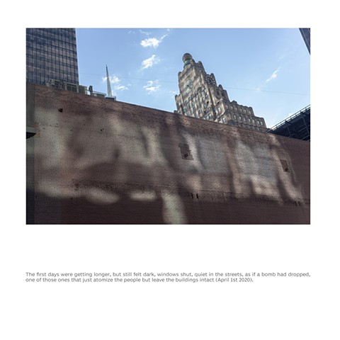 The Paramount Buidling viewed from 44th, New York City,  April 1st 2020.