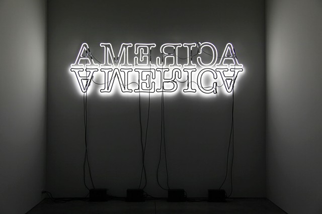 "Double America" by Glenn Ligon at Luhring Augustine Gallery, New York
