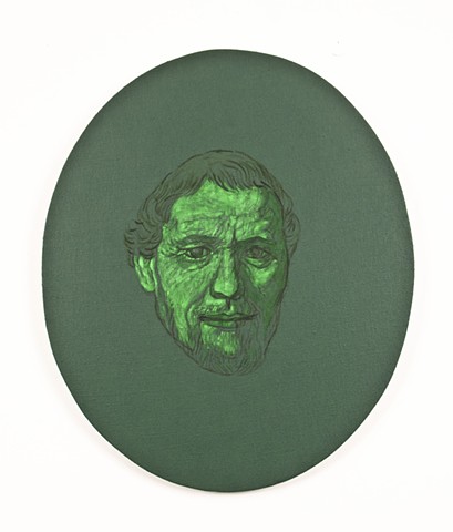 Bemused Man (cadmium green) 
Source: Portrait of a Man, Rembrandt van Rijn, 1632, Metropolitan Museum of Art, New York
