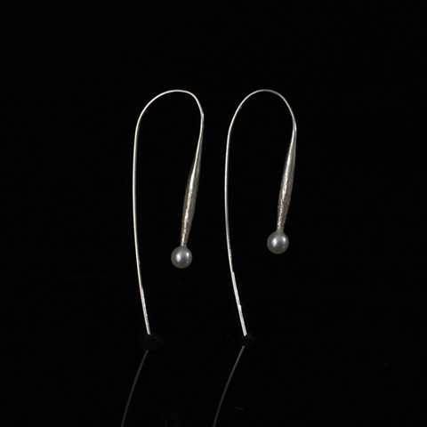 Pearl-Dipped Toothpick Earrings