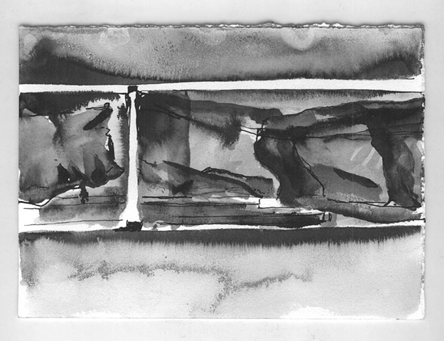 Canvas case 
1999
pen and ink on  paper