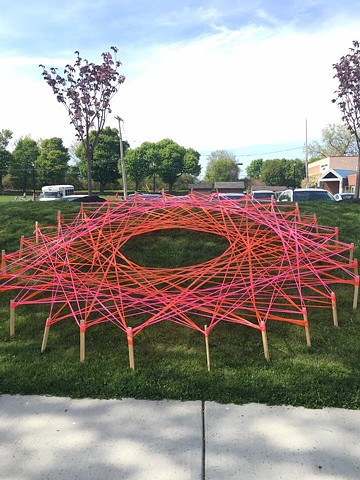 String Art Mandala @ Elmwood Franklin School, Buffalo, NY 2016