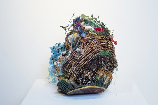 "Controlled Environment (Cloistered)" mixed media found-object sculpture by Alicia Renadette