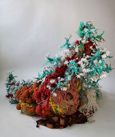 "Homesick for a Holiday Hangover" mixed-media sculpture / installation by Alicia Renadette