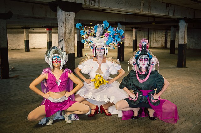 The Team, Michelle Marroquin and dancers in costumes by Alicia Renadette