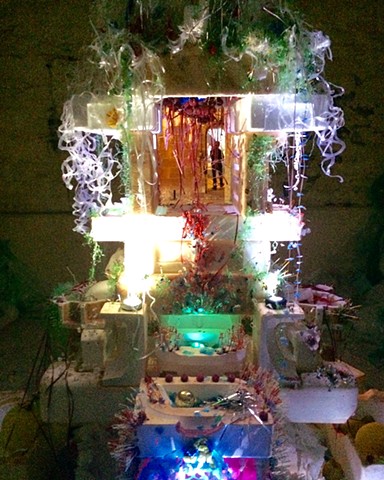 "Ruining Wonder: Compound Triggers" Mixed-media installation inside of Fort Jay on Governor's Island 
