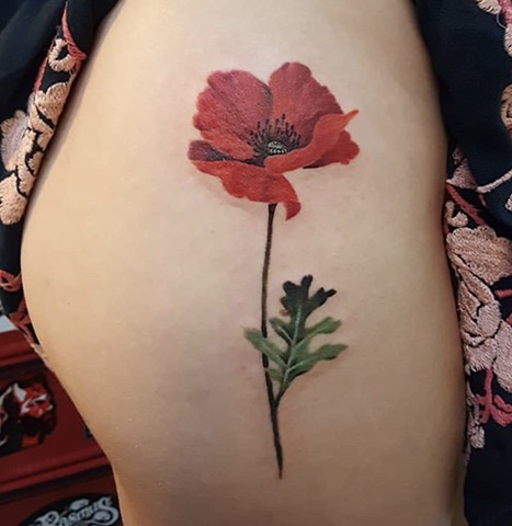 Poppy Tattoo by Sandra Burbul