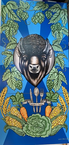 Beastro and Barley Restaurant Mural