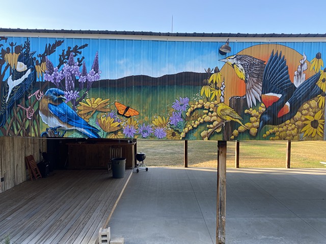Restored prairie mural