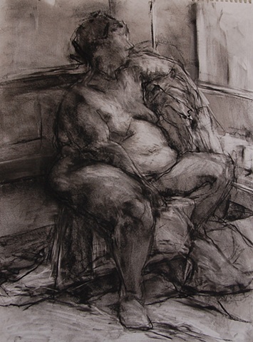 seated woman by window