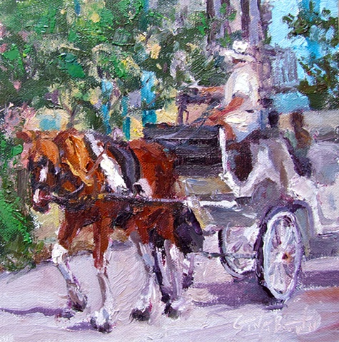 Carriage Ride in Charleston, Rainbow Row
