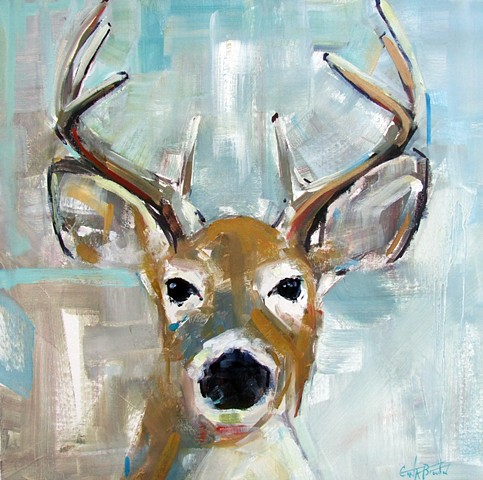 Deer on Light Blue