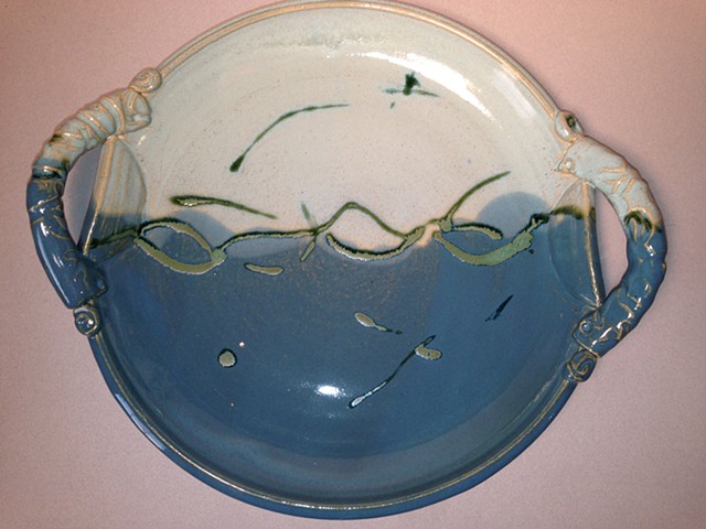 Seascape serving platter for centerpiece or as a wedding gift