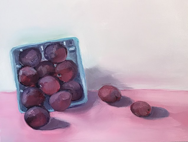 Small Plums on Pink