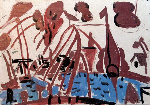 Boatyard of Edam, Brown and Blue, 1988