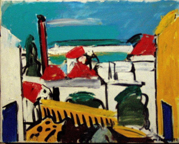 Portugal Factory, Red Roofs, Green Sea, 1992