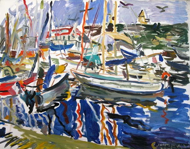 Boats Fecamp, 2003,   32x41
