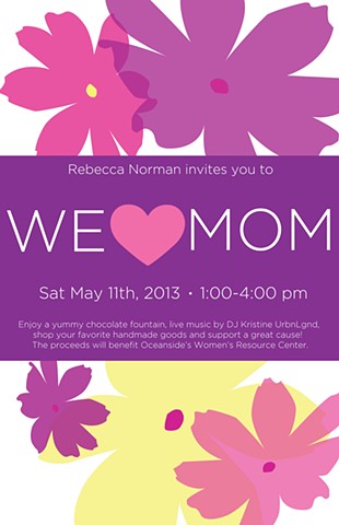 Rebecca Norman We Heart Mom Event Poster