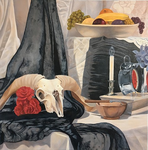 Still Life With Monochromatic Underpainting