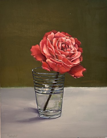 garden rose, flowers in a vase, still life, hydrangeas, floral, greeting cards, flower arrangement, California coast, Juliet David Austin garden rose, Malibu art,  Art studio Los Angeles, still life painting of flowers, California art, floral design Los Angeles, California lifestyle, orchid arrangem