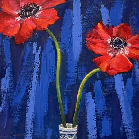 Valentines flowers, flowers in a vase, still life, hydrangeas, floral, greeting cards, flower arrangement, California coast, Juliet David Austin garden rose, Malibu art,  Art studio Los Angeles, still life painting of flowers, California art, floral design Los Angeles, California lifestyle, orchid arrangem