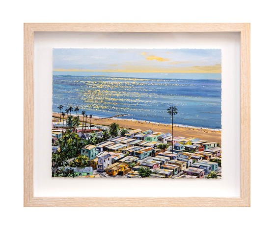 California coastal painting,  Pacific Palisades art,  Mobile home park painting , Contemporary landscape painting  Beachside trailer park  Marisa Murrow artwork  West Coast nostalgia art  Ocean view painting  California lifestyle art  Los Angeles beach scene  Summer beach painting  Representational oil painting  Seaside community artwork  Coastal resilience art  Colorful California homes  Collectible California landscape painting  Original oil painting of Pacific Palisades  Contemporary American realism  Investment-worthy West Coast art  Limited edition coastal home series  Marisa Murrow fine art  Southern California painter  Representational beach scene  High-value emerging artist  Unique painting of Los Angeles coastline  Iconic California imagery  Nostalgic California dreamscape  &#1282