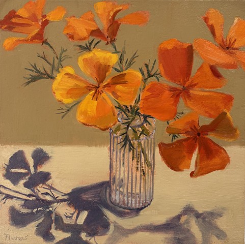 Poppies, california poppies, California coastal painting,  Pacific Palisades art,  Mobile home park painting , Contemporary landscape painting,  Beachside trailer park , Marisa Murrow artwork,  West Coast nostalgia art  Ocean view painting , California lifestyle art,  Los Angeles beach scene,  Summer beach painting,  Representational oil painting,  Seaside community artwork,  Coastal resilience art  Colorful California homes,  Collectible California landscape painting,  Original oil painting of Pacific Palisades , Contemporary American realism,  Investment-worthy West Coast art,  Limited edition coastal home series,  Southern California painter,  Representational beach scene,  High-value emerging artist,  Unique painting of Los Angeles coastline , Iconic California imagery,  Nostalgic Cali