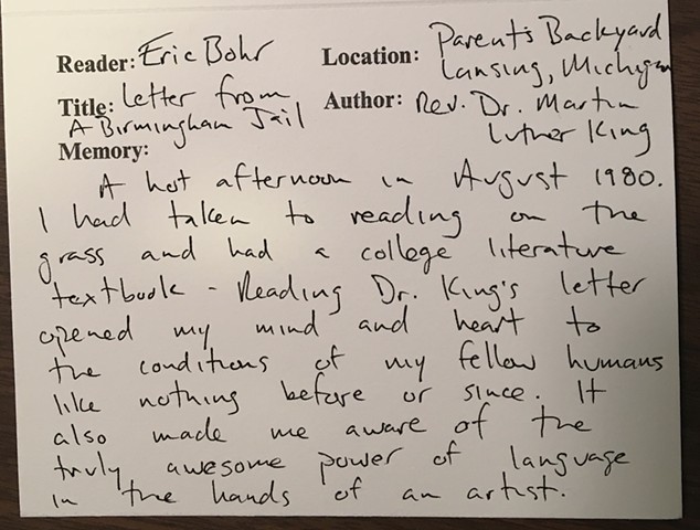 A Letter From Birmingham Jail / parents back yard, Lansing, Michigan