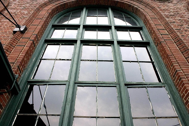 Facade Window of the Poughkeepsie Train Station.