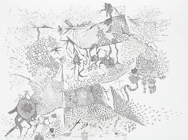 drawing, abstract, abstraction, art, literature, lines, dots, marks, ink, pen, pencil, graphite, boundary, border, dream, imagination, desire, eccentric, whimsical, artist, yangbinpark, markmaking   