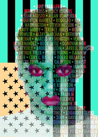 Op/Pop Art Text Portrait of Yummy Sandifer
