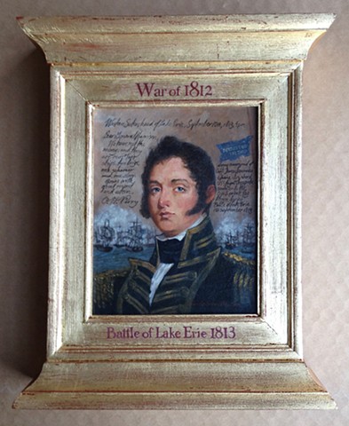 Commodore Oliver Hazard Perry, Battle of Lake Erie, War of 1812, war hero, icons, Lucille Berrill Paulsen