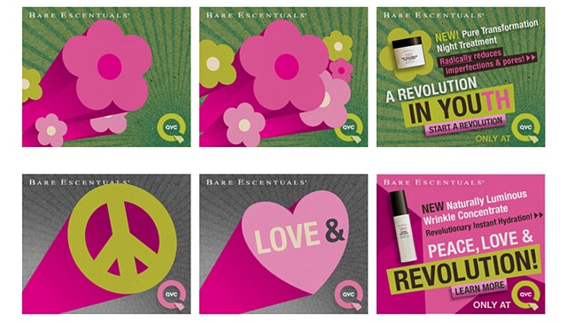 QVC / Bare Escentuals "Revolution" Banner Ad Campaign