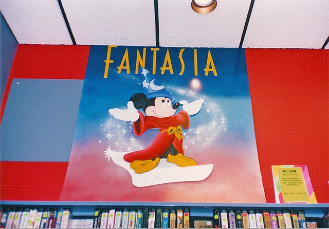 Fantasia Display 4'x 4' Foamcore, acrylic paints + spray paint Client: Tower Records + Video
