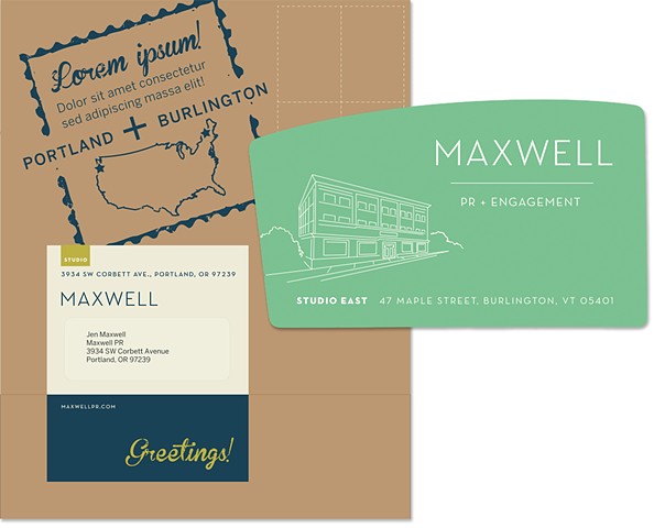 Architectural Illustration and mailer for Maxwell PR's new location Client: Fancypants Design