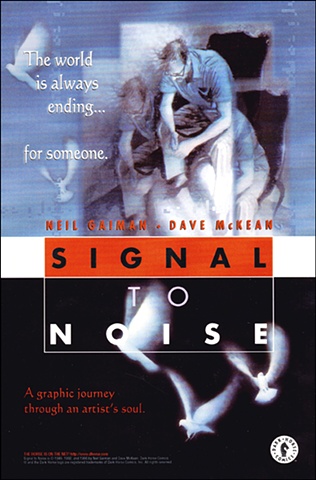 Ad for Neil Gaiman's "Signal to Noise" Trade paperback for Dark Horse Comics