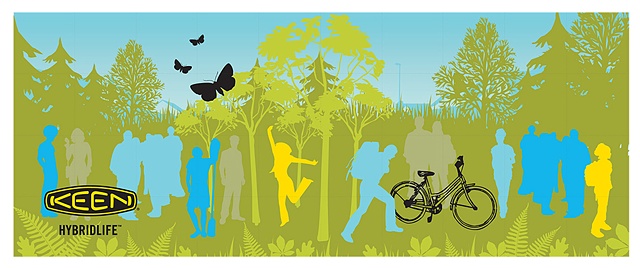 KEEN Proposed Mural for the Hybrid.STAND campaign using brand imagery
