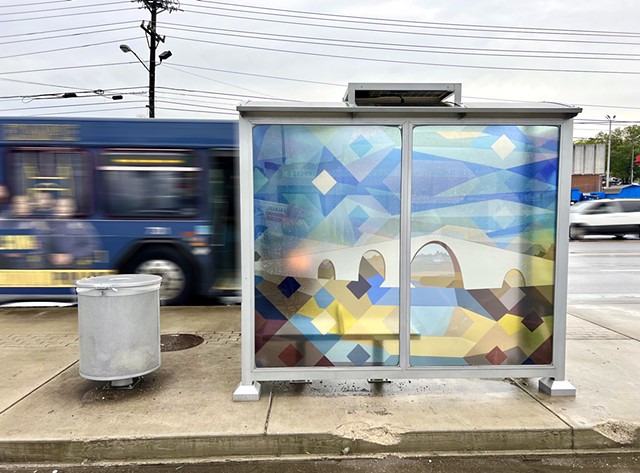 Kurdish Bus Shelter, Installation View (Rear)