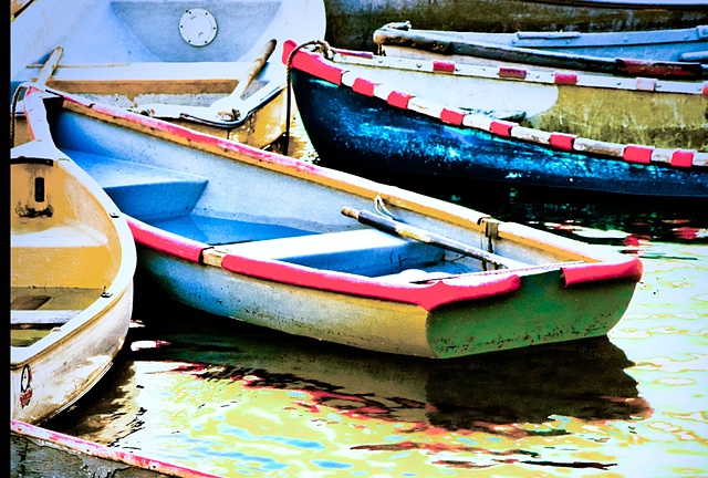 Boats to the Boats - Pastel