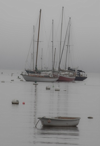 Rowboat and Sailboats